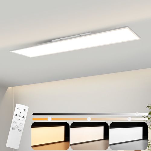 Plafonnier LED Dimmable Noir/blanc Avec Télécommande Pour Bureau Et Salon