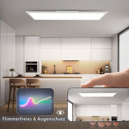 Plafonnier LED Dimmable Blanc Avec Télécommande Pour Salon Et Bureau