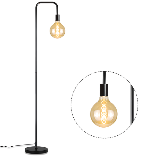 Lampadaire Vintage Noir à Interrupteur Pied - Design Industriel En Métal