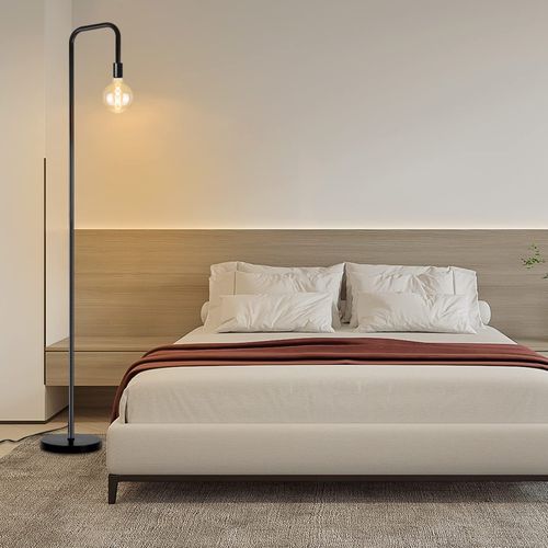 Lampadaire Vintage Noir à Interrupteur Pied - Design Industriel En Métal