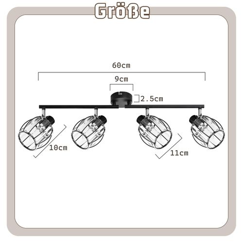 Plafonnier Rétro 4 Flammes E14 En Cristal Pour Hôtel - Éclairage Élégant