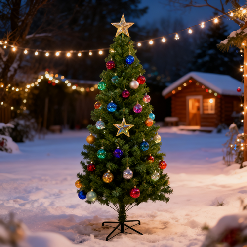 Sapin De Noël Artificiel Avec Support 210 Cm Vert