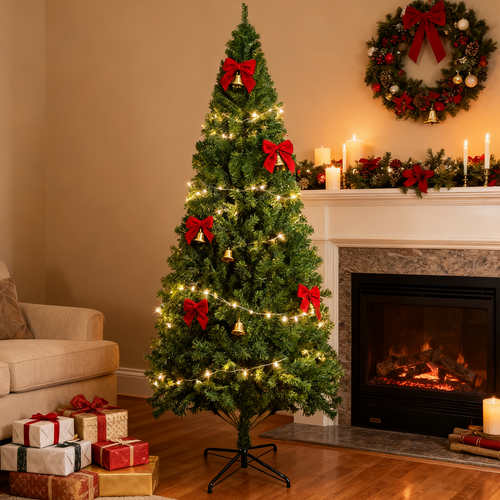 Sapin De Noël Artificiel Avec Support 210 Cm Vert