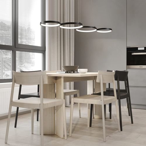 Suspension LED Noir  Modern 4 Lumières 88 Cm Dimmable