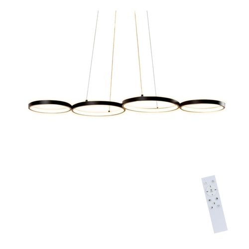 Suspension LED Noir  Modern 4 Lumières 88 Cm Dimmable