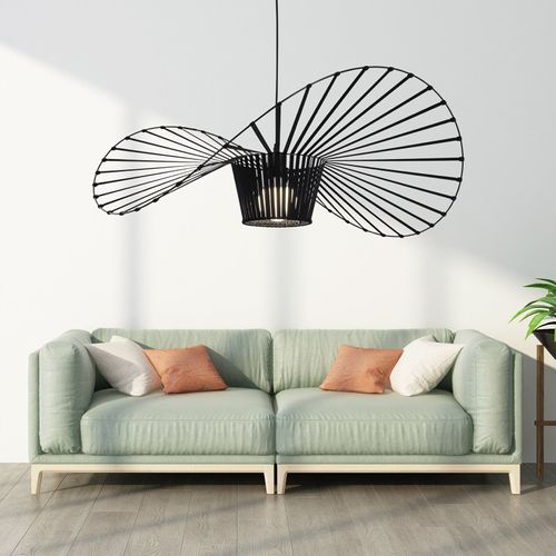 Suspension LED Moderne Noir E27 Pour Salle à Manger 100 Cm - Élégance Et Design Contemporain
