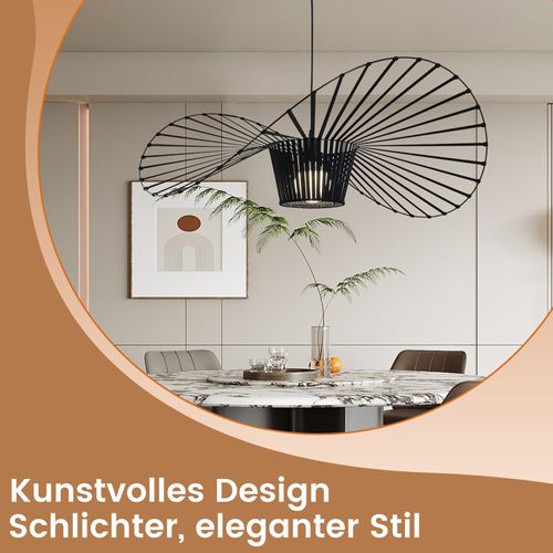 Suspension LED Moderne Noir E27 Pour Salle à Manger 120 Cm - Éclairage Élégant