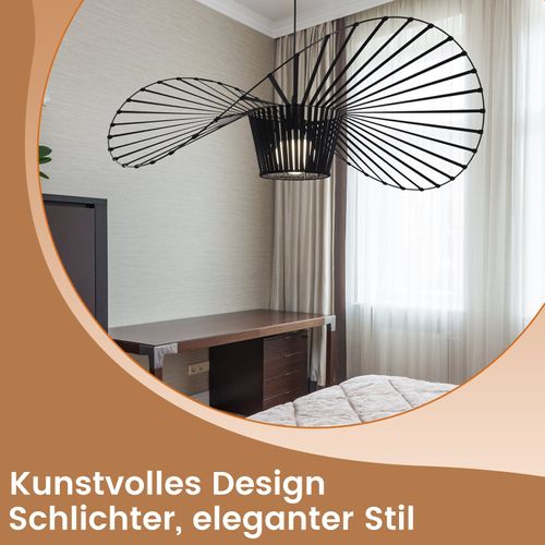 Suspension Moderne En Noir E27 Pour Salle à Manger - 140 Cm De Style Contemporain