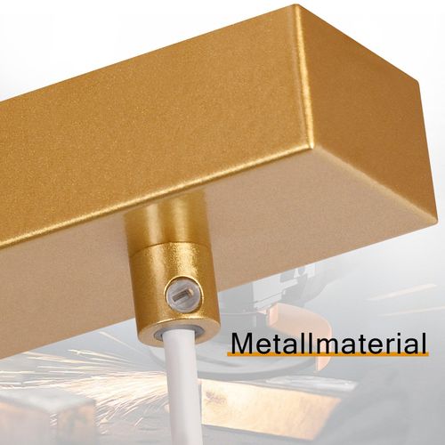 Lustre De Salle à Manger 4 Flammes E27 En Or Et Blanc - Élégance Pour Chambre D'hôtel