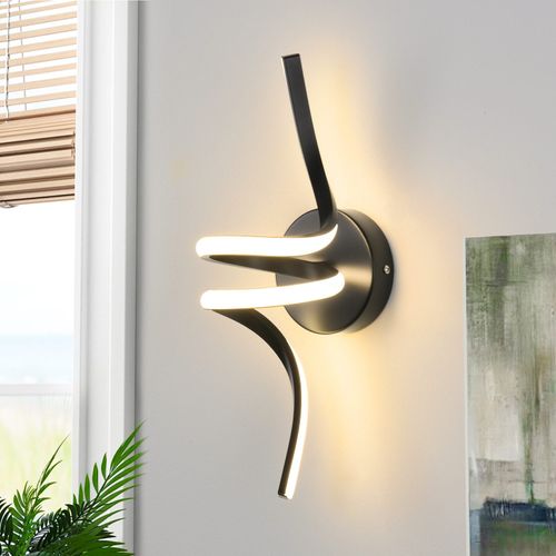 Applique Murale LED Moderne 7w Noir Pour Intérieur - Éclairage Design Pour Escalier Et Couloir