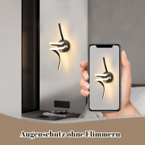 Applique Murale LED Moderne 7w Noir Pour Intérieur - Éclairage Design Pour Escalier Et Couloir