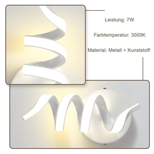 Applique Murale LED Moderne 7w Blanc Chaud Pour Intérieur - Éclairage Design