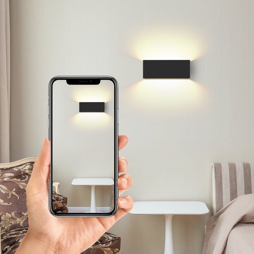 Applique Murale LED Noire Moderne - Éclairage Extérieur Étanche Pour Chambre à Coucher