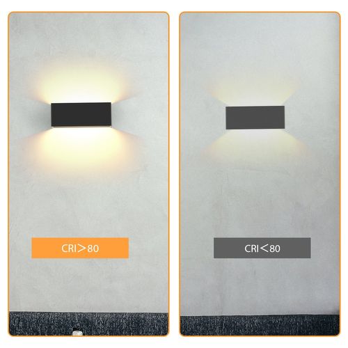 Applique Murale LED Noire Moderne - Éclairage Extérieur Étanche Pour Chambre à Coucher
