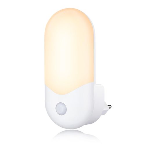 Veilleuse LED Avec Capteur Crépusculaire Pour Enfants - Lampe De Prise Blanc Chaud