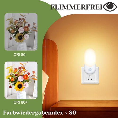 Veilleuse LED Prise De Courant Avec Capteur Crépusculaire Pour Enfants Et Couloir