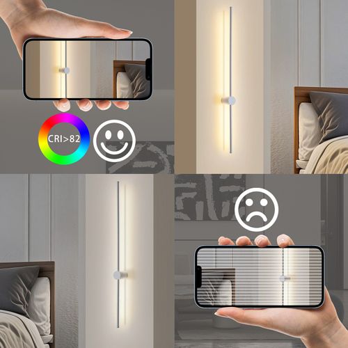 Applique Murale LED Moderne 100cm Blanc 3000k Pour Salon Et Couloir