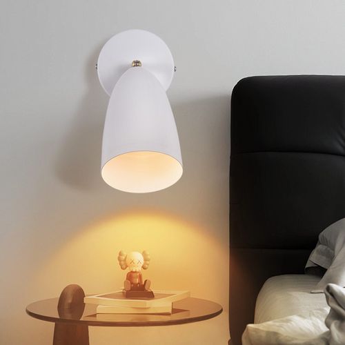 Applique Murale Vintage Réglable Blanche Pour Chambre - Max 40w