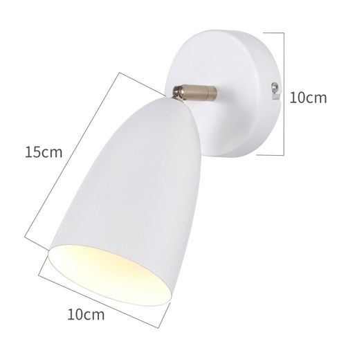 Applique Murale Vintage Réglable Blanche Pour Chambre - Max 40w