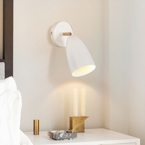 Applique Murale Lot de 2 Vintage Réglable Blanche Pour Chambre - Max. 40w