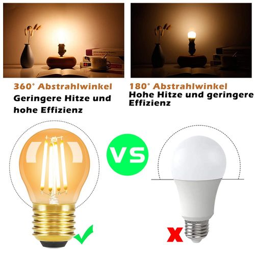 Ampoule LED 6er Edison LED Vintage - G45 2700k E27