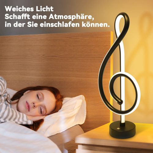 Lampe De Table LED Sans Fil Dimmable Tactile Noir - Éclairage Moderne Et Pratique