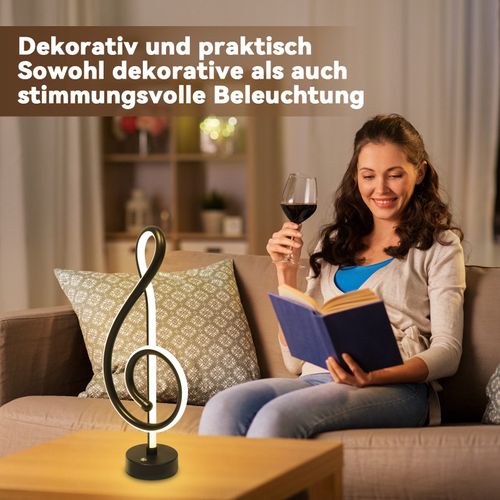 Lampe De Table LED Sans Fil Dimmable Tactile Noir - Éclairage Moderne Et Pratique