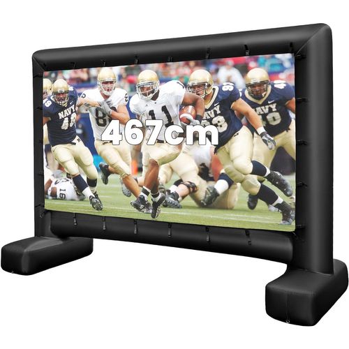 Écran De Projection Cinéma Gonflable 16:9 Avec Souffleur D'air, Écran De Cinéma (317 X 179 Cm)