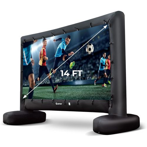 Écran De Projection Cinéma Gonflable 16:9 Avec Souffleur D'air, Écran De Cinéma  (328 X 185 Cm)