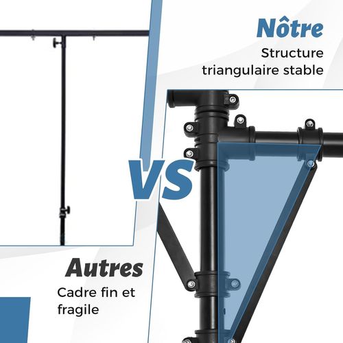 Support D'éclairage LED Avec Hauteur Réglable 186 à 351 Cm Charge 45kg, Pour Scène Concerts
