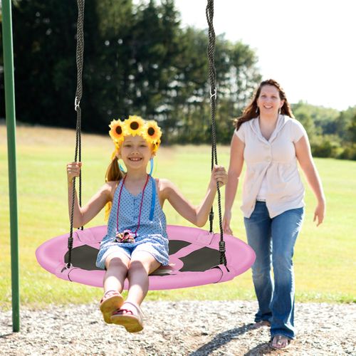 Balançoire Nid D'oiseau Ø 102cm Enfants Avec Motif Licorne, , Charge 100kg Pour Enfants De 3 Ans+