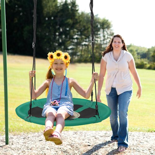 Balançoire Nid D'oiseau Ø 102cm Enfants Avec Motif Dinosaure, Charge 100kg Pour Enfants De 3 Ans+