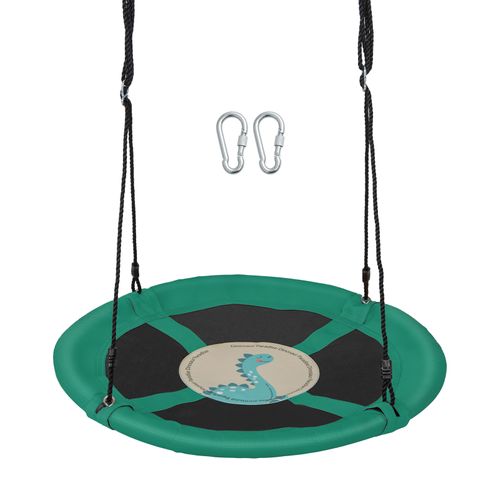 Balançoire Nid D'oiseau Ø 102cm Enfants Avec Motif Dinosaure, Charge 100kg Pour Enfants De 3 Ans+