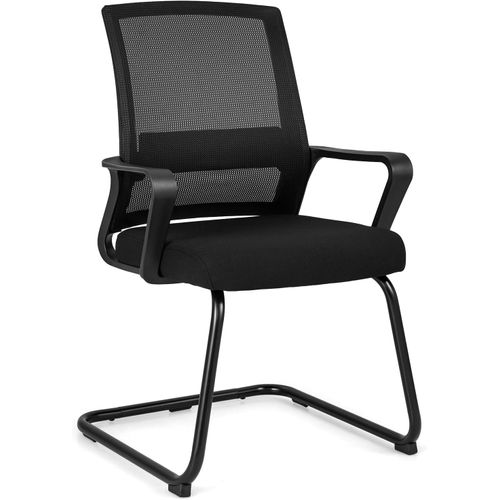 Chaises De Bureau, Chaises De Conférence Ergonomique En Maille à Dossier Moyen, Noir