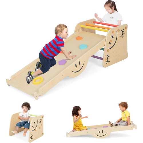 Échelle D'escalade Montessori Enfants Avec Rampe Double Face, Jouet D'escalade(non Pliable)