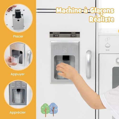 Cuisine D’angle Enfants Avec 16 Accessoires Et Son Et Lumière,jeu De Cuisine,pour Enfants De 3 Ans+