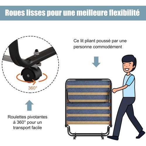 Déambulateur à Roue Pneumatique Tout Terrain De 24 Cm Réglables En Hauteur 81-93,5 Cm(noir)