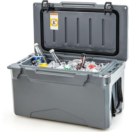 Glacière Isotherme Portable Avec Bouchon De Vidange, Rétention De Glace De 5 à 7 Jours (gris)