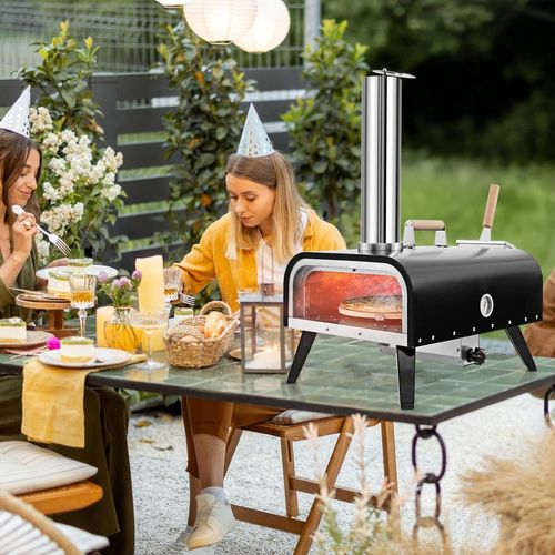 Four à Pizza Extérieur Portable En Acier Inoxydable Avec Pierre à Pizza et Sac De Transport