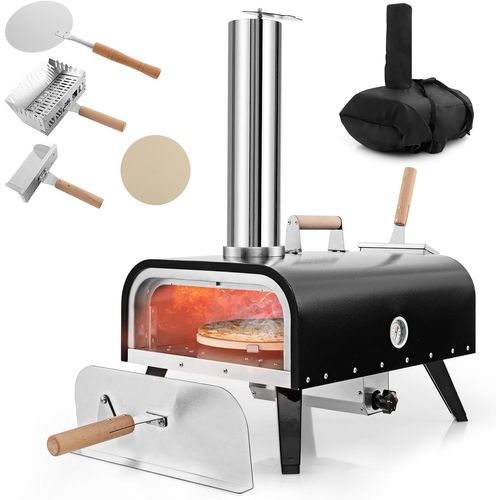 Four à Pizza Extérieur Portable En Acier Inoxydable Avec Pierre à Pizza et Sac De Transport