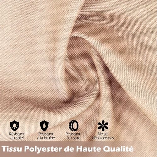 Pergola Rétractable D'extérieur Métallique à Toit Plat 305 X 305 Cm Avec Auvent Rétractable, Beige