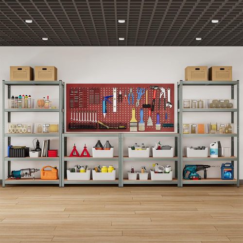 Étagère De Rangement à 5 Niveaux 46 X 91 X 183 Cm, Charge Lourde Totale 875 Kg, Gris