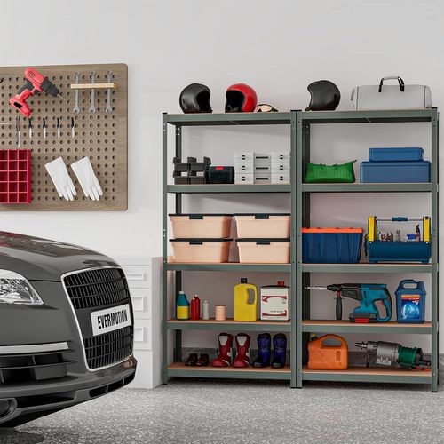 Étagère De Rangement à 5 Niveaux 46 X 91 X 183 Cm, Charge Lourde Totale 875 Kg, Gris