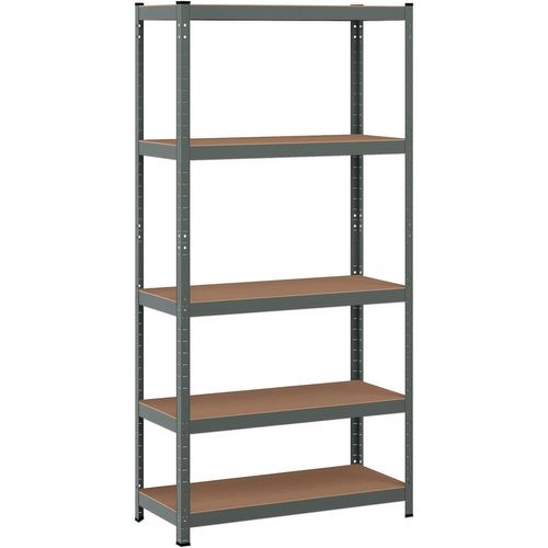 Étagère De Rangement à 5 Niveaux 46 X 91 X 183 Cm, Charge Lourde Totale 875 Kg, Gris