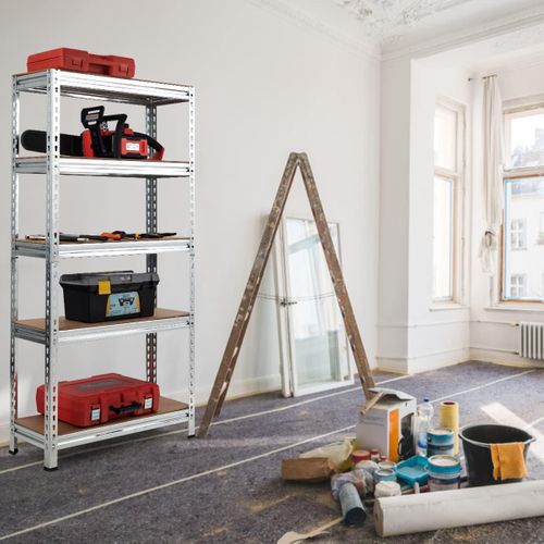 Étagère De Rangement à 5 Niveaux 30 X 75 X 150 Cm, Charge 100 Kg Par Niveau