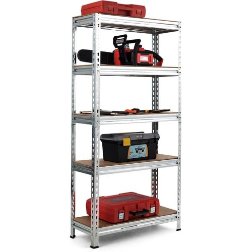 Étagère De Rangement à 5 Niveaux 30 X 75 X 150 Cm, Charge 100 Kg Par Niveau