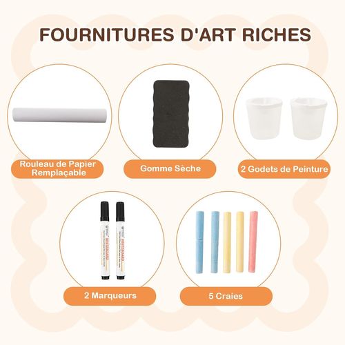 2 En 1 Bureau Enfants En Bois Avec Banc Et Etagères, Tableau Enfant, Charge 50kg (gris+blanc)