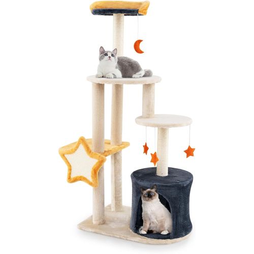 Arbre à Chat XXL 160 Cm, Arbre à Chat Maine Coon, 6 Plateformes, Tour Pour Chaton à 6 Étages