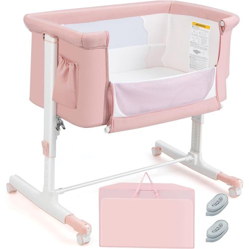 3 En 1 Lit Cododo Bébé Avec Matelas Et 5 Hauteur Réglable, Lit Bébé Evolutif Avec Inclinaison
