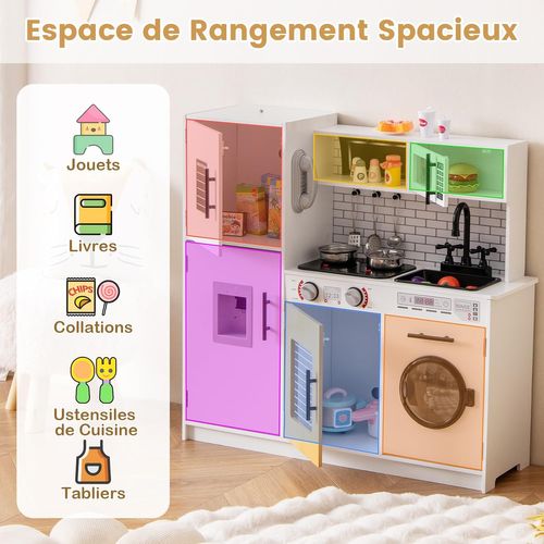 Cuisine Enfant Avec Effets Sonores Et Lumières, Cuisinière Enfant Avec Machine à Laver